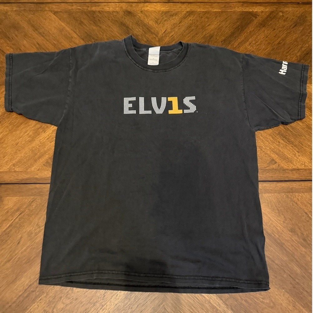 Elvis Presley ELV1S John Lennon Quote Graphic T-Shirt Black XL Gildan Hard Rock